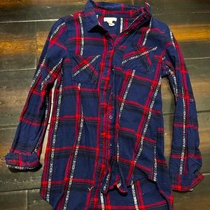 Red and blue flannel